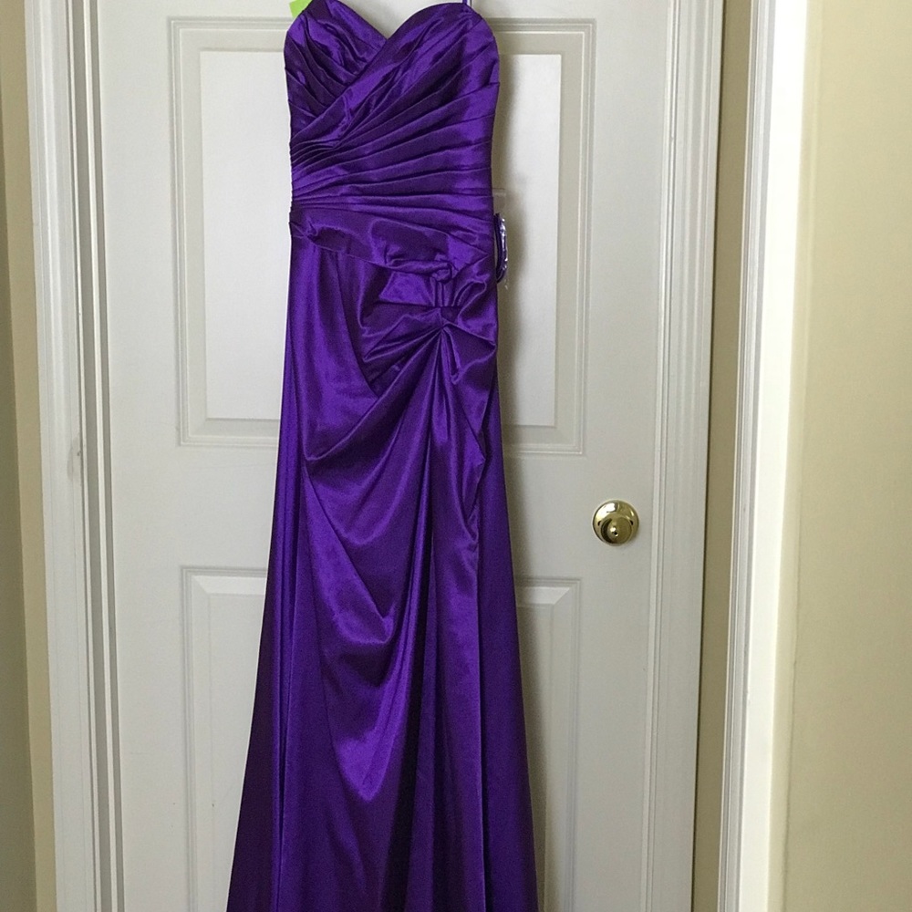 Cinderella Design _Royal Purple Satin Gown